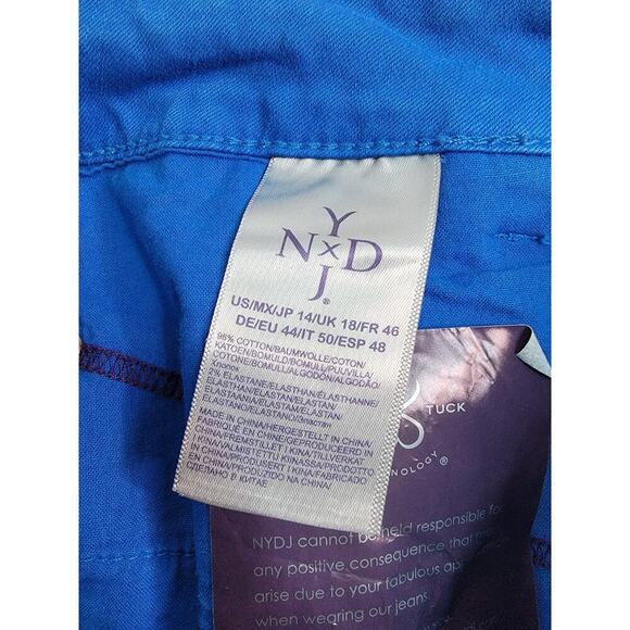 Not Your Daughters Jeans Boyfriend SZ 14 High Rise Lift Tuck Technology Blue - Picture 7 of 11